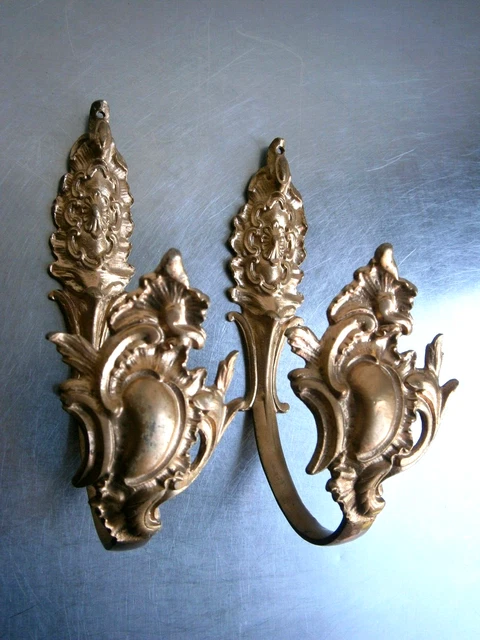 Lot 2 Embrasses Crochets Porte-manteau En Bronze