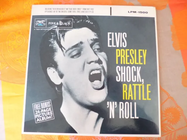 Elvis Presley Shock Rattle 'N' Roll 33t Pink & Black LPM-1500 Netherlands 1983