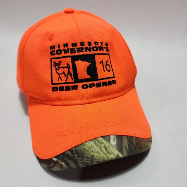 Minnesota Governor's Deer Opener 16 Orange and Camo Hunting Hat Cap Fleet Farm