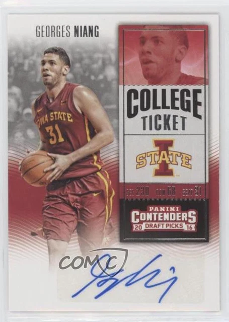 2016 Panini Contenders Draft Picks College Ticket Georges Niang Rookie Auto RC