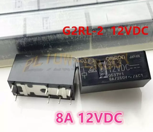10pcs x Power Relay 8A 250VAC 8 Pins G2RL-2 G2RL-2-12VDC G2RL-2-DC12