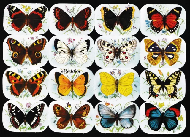 #Poetry Pictures# Krüger 171-287_288 Butterflies Vierckig, Like 98-140, Rarely