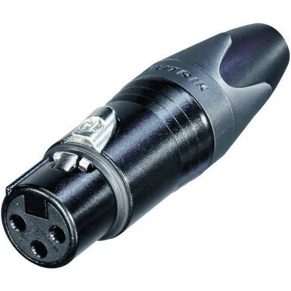 Neutrik nc3fxx-b connettore xlr presa dritta poli 3 nero 1 pz