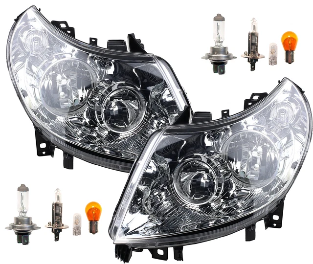 Jeu De Phares Pour Fiat Ducato 2001-2014 - Kit Gauche/Droit Avec Ampoules Et Moteur Réglage