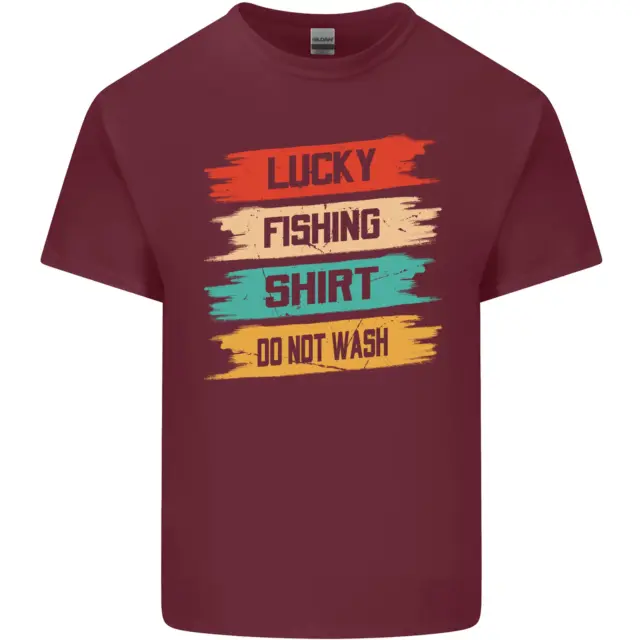Maglietta da pesca Lucky Fisherman divertente da uomo cotone t-shirt top 9