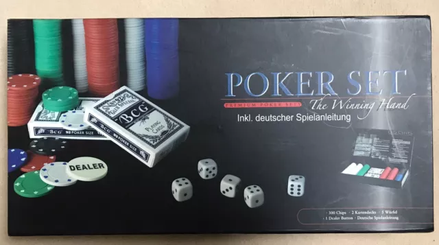 Poker Set Premium 200 Chips Kartenspiel Pokerkartenspiel