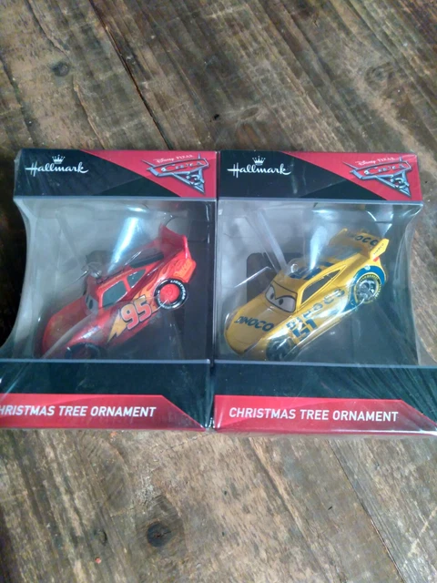 Brand New Hallmark Pair Of Christmas Ornaments From Cars 3 Disney Pixar