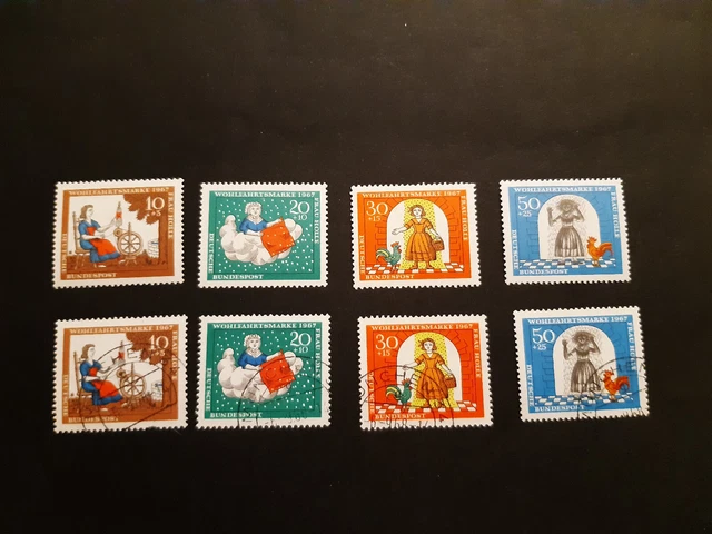 2 Sätze Deutsche Bundespost Wohlfahrtsmarken 1967 ungestempelt/gestempelt