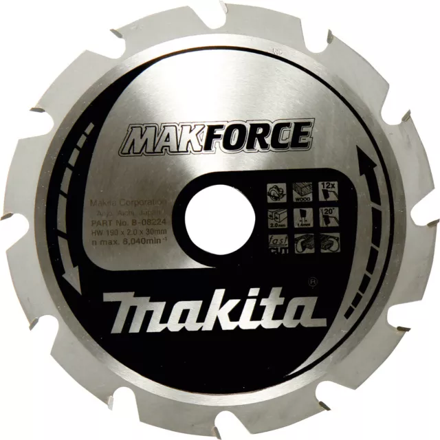 Makita MAKFORCE B-32144 Hartmetall Kreissägeblatt 190 x 30 x 1.4 mm Zähneanza...