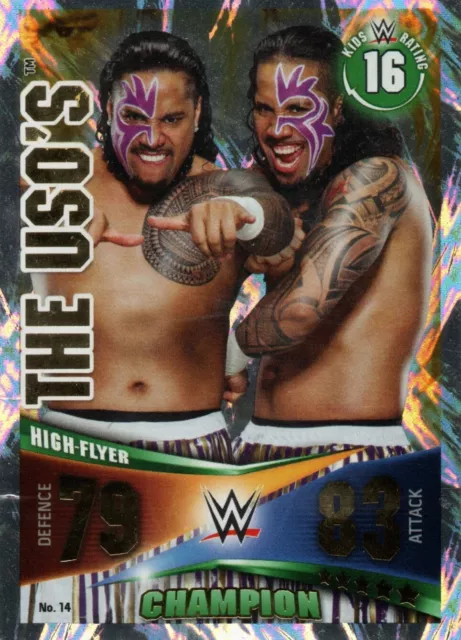 2014 Topps Slam Attax Rivals - THE USOS champion card #14