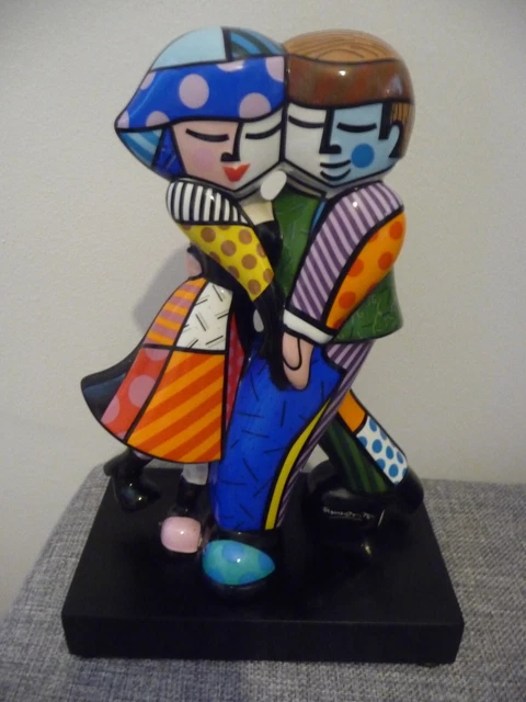 Sculpture Pop Art Romero Britto - Chien Ginger En Porcelaine - Goebel De Romero