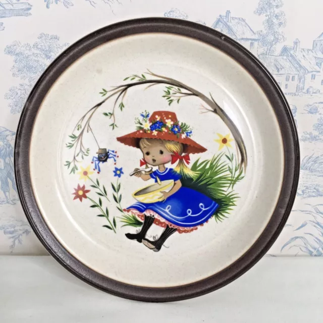 Vintage Plate Little Miss Muffet Nursery Rhyme Doverstone 'Heather'
