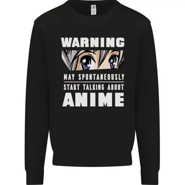 Warning Maggio Start Talking About Anime Divertente Uomo Felpa Maglione