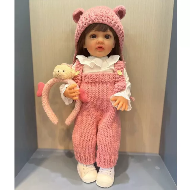 Bambole neonato reborn vinile morbido 22 pollici corpo intero realistiche bambina bambino neonato regalo