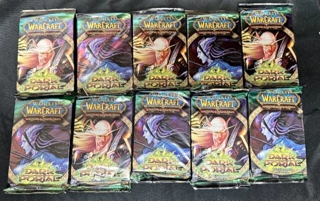LOT OF 10 World of Warcraft TCG - Through the Dark Portal - Sealed Booster Packs