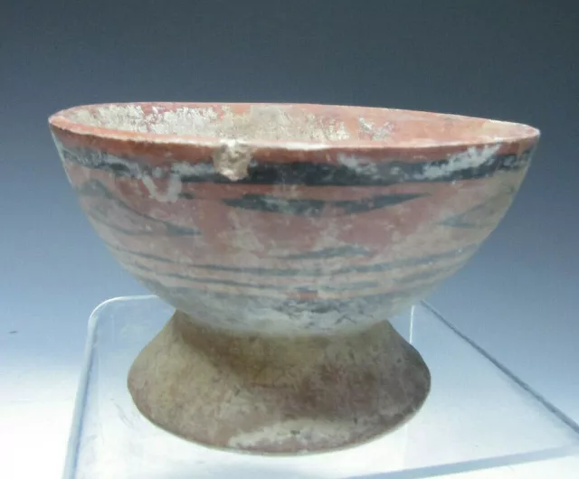 Pre Columbian Narino Carchi Wax Resist Pedestal Bowl ca. 500 - 1000 A.D.