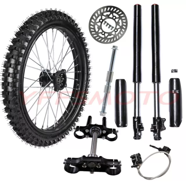 70/100-19 Wheel Rim Tire Front Forks Triple Tree for TTR125 CRF150 Apollo Taotao