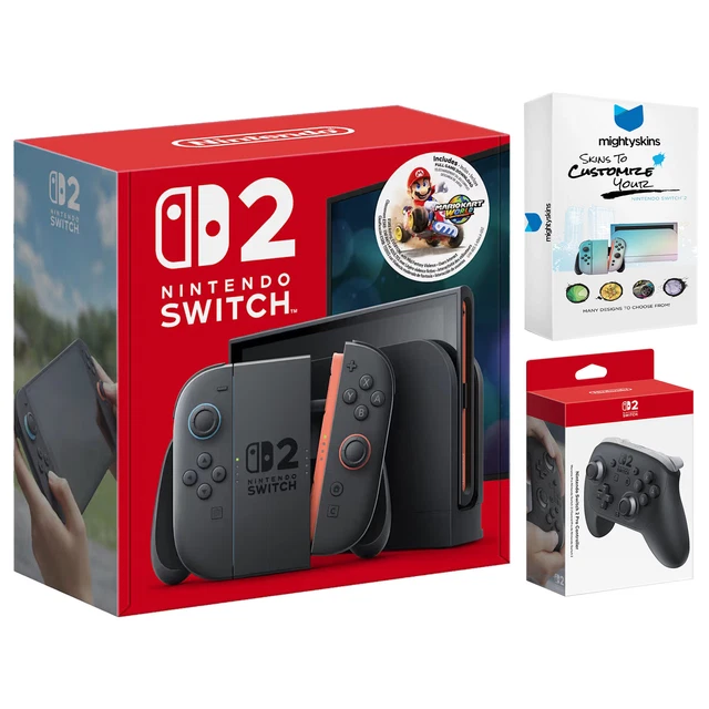 NINTENDO SWITCH 2 Mario Kart World Bundle + Pro Controller and ...