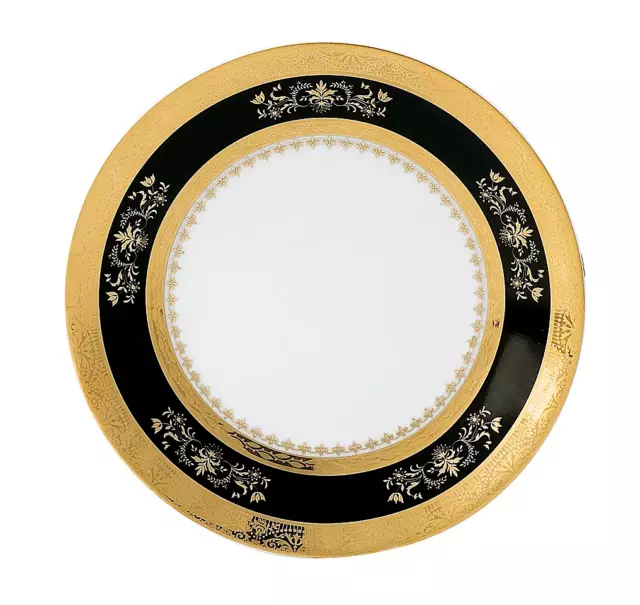 Philippe Deshoulieres Orsay Bread & Butter Plate 5.9 in, Black/Gold, Limoges