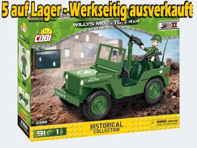 COBI 2399 - HISTORICAL COLLECTION - WWII Militärjeep Willys MB 1/4 TON 4x4