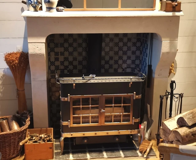 Poêle à Bois Vintage Haut De Gamme – Fonte Belge Ryde Style (noir, 120kg)