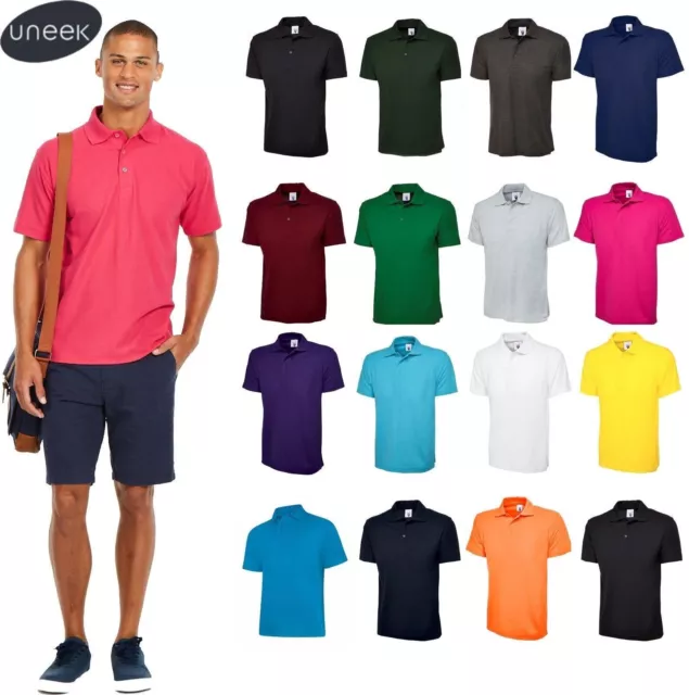 Polo Shirt unisex Uneek classica UC101 abbigliamento da lavoro causale - vari colori