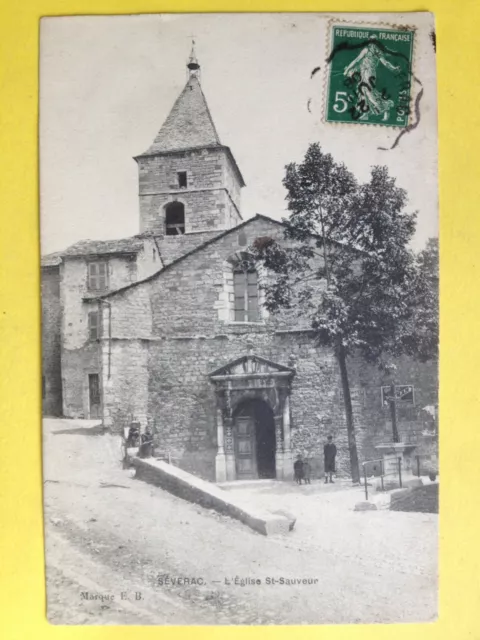 cpa 12 - SÉVÉRAC le CHATEAU (Aveyron) ÉGLISE SAINT SAUVEUR en 1908