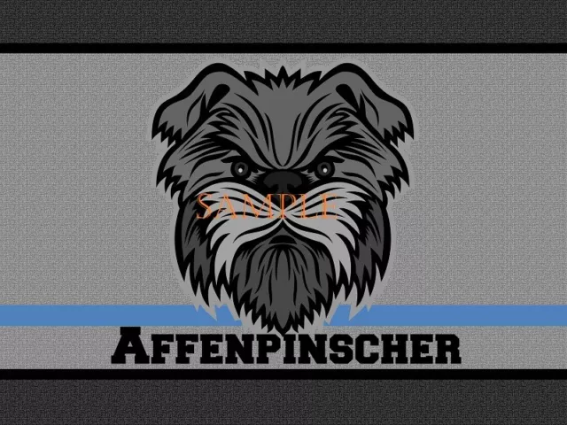 Affenpinscher Dog Cartoon Face Graphic Welcome Home Doormat Door Mat Floor Rug