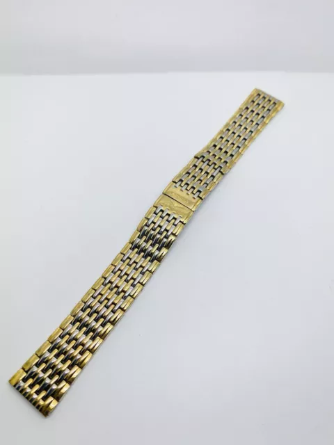 Longines Original Stainless Steel & Gold Plated Bracelet With Both 18mm End Link