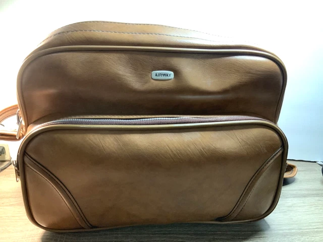 Vintage Airway Carry-on Luggage Suitcase or Bag Purse Satchel 1970’s GUC