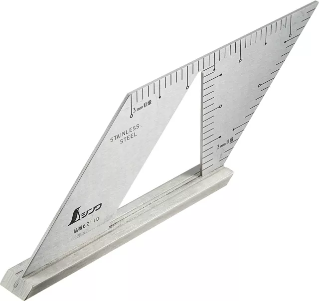 Shinwa 62110 Japanese Mitre Square Carpenters Square 45 & 90 Degrees