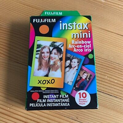 Mini película arco iris Fujifilm Instax, película instantánea de 10 hojas