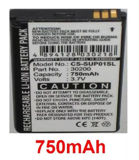 Batterie 700mAh type 1008000134 30200 GPS305CA Pour CALLAWAY uPro, uPro Go