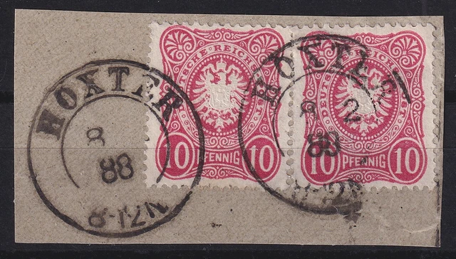 64947) HÖXTER Westfalen 1888 nachverwendeter Preußen-Stempel