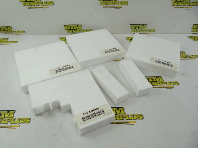 12Lb Lot Of Ptfe Flat Stock 1-1/16" Thick 1-1/2" X 4-1/2" To 6" X 6"