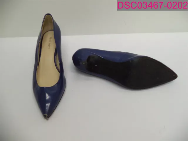 Size 7.5 Women's Nine West XEENA Pointed Toe Low Pump Heels Blue