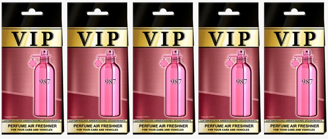 Deodoranti Auto Caribi VIP Pack 5, Aromi Premium In Cellulosa, Lunga Durata, Per Auto, Casa, Ufficio