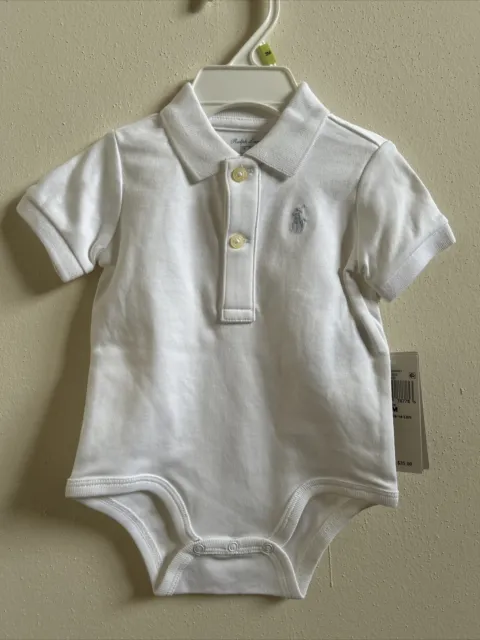 Polo Ralph Lauren Baby Boys Cotton Interlock Bodysuit White 3M