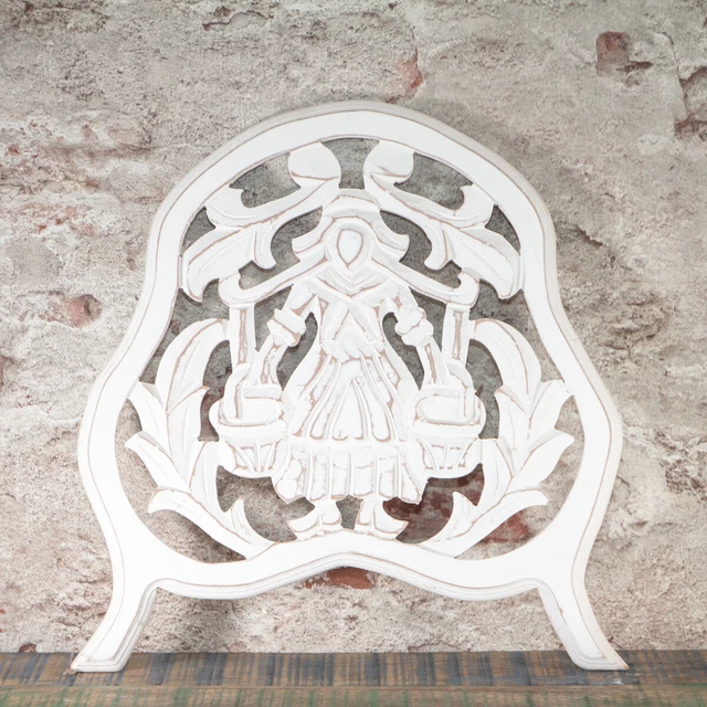 Holzornament, Frau, Klein,  Chabby Chic | Holz, weiß | H 31,0 x B 31,0 cm