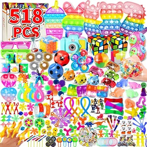 518pcs Party Favors for Kids, Fidget Toys Pack, Stocking Party Favor Toys