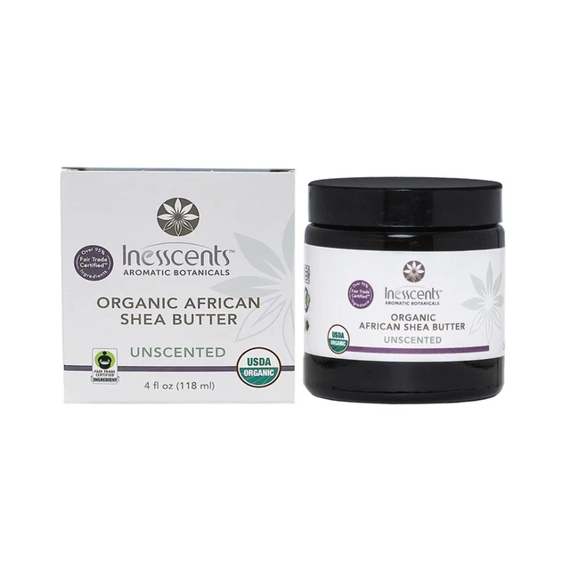 Crema de karité africana orgánica Inesscents aromatic botanicals orgánica sin aroma 4 oz