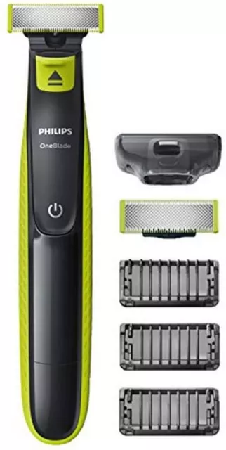 ✅ Rasoio Elettrico Philips OneBlade Rade Regola e Rifinisce 3 Pettini + 2 Lame