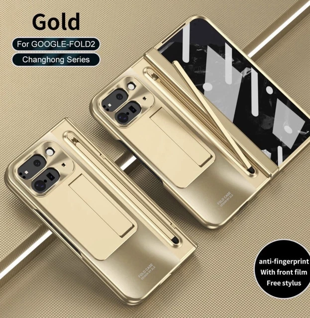 GOOGLE PIXEL 9 Pro Fold Luxury Plating Hybrid KickStand Hard PC Case ...