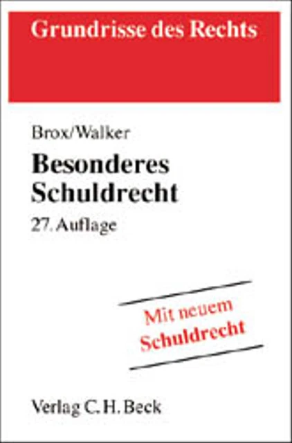 Besonderes Schuldrecht - Hans Brox