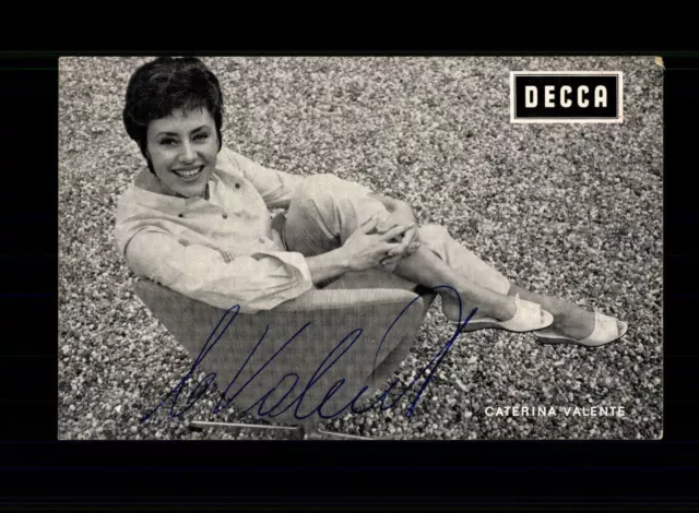 Caterina Valente DECCA Autogrammkarte Original Signiert ## BC 198581