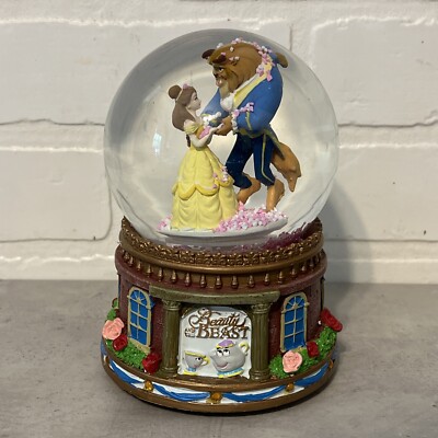 DISNEY BEAUTY AND The Beast Snow Globe/Music Box Valentine’s Walgreens