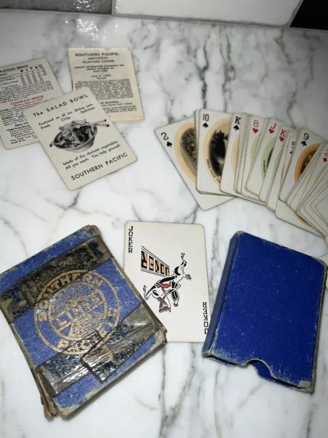 Southern Pacific Lines Railroad Full Souvenir Deck Sunset Swap Playing Cards Vtg