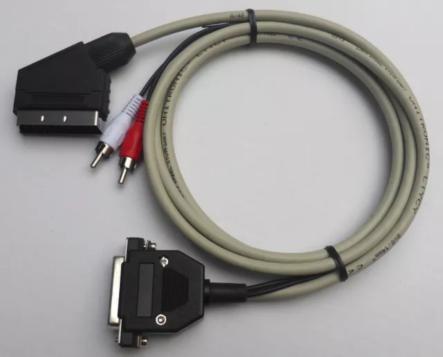 AMIGA RGB Scart Kabel 2M . Original DB23 Stecker. Hohe Qualität