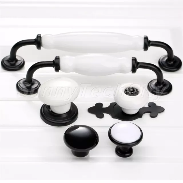 1x European Ceramic Cabinet Knobs Kitchen Cupboard Drawer Pulls Handles Knobs