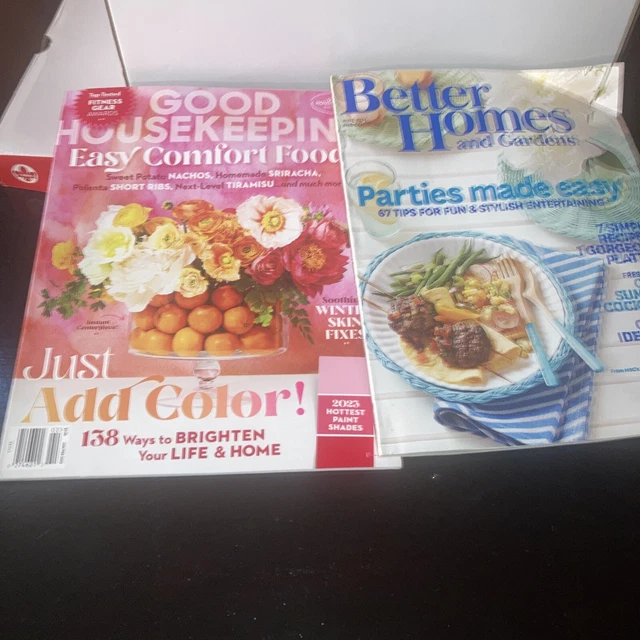 GOOD HOUSEKEEPING MAGAZINE January February 2023 and better homes june